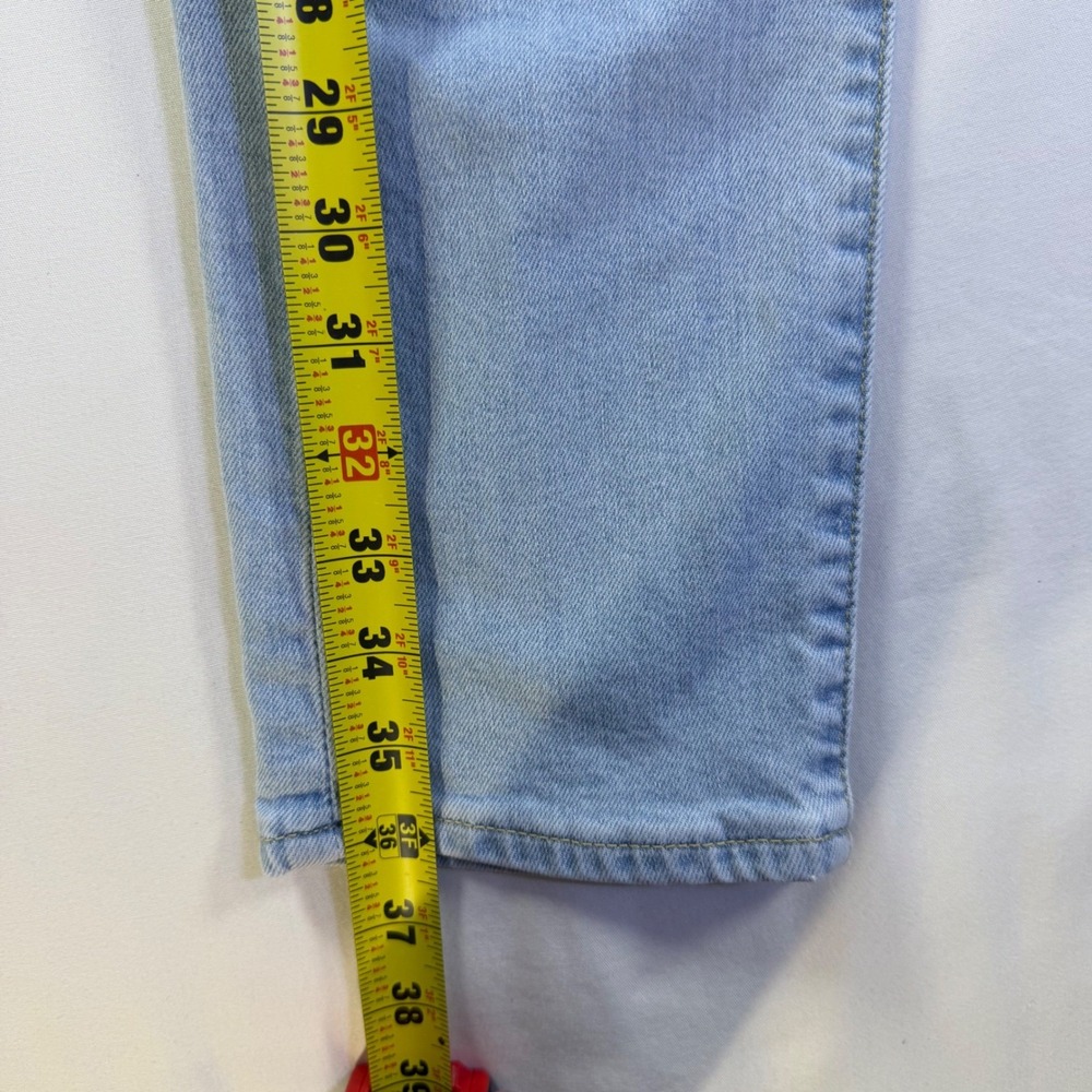 Levi's Wedgie Skinny Jeans Womens 32x26 Light Wash High Rise Button Fly Crop - Picture 14 of 15